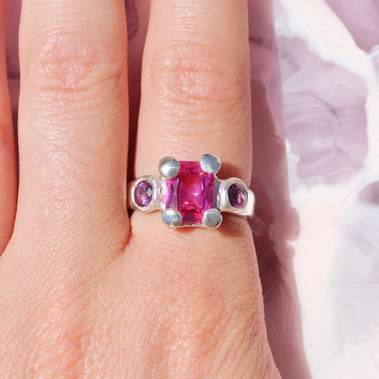 Raspberry Drop Ring