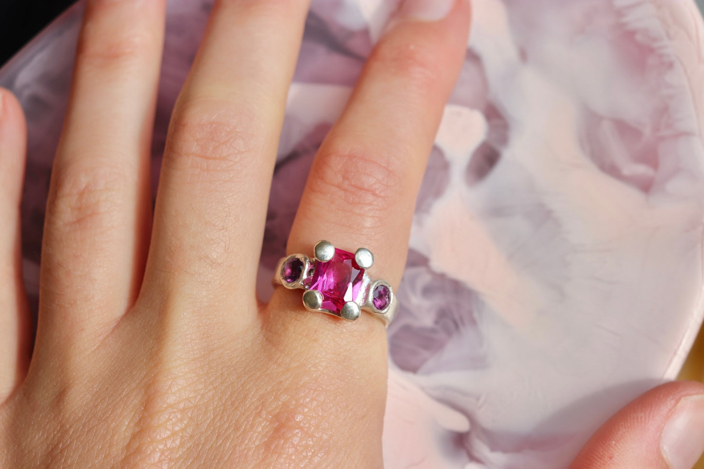 Raspberry Drop Ring