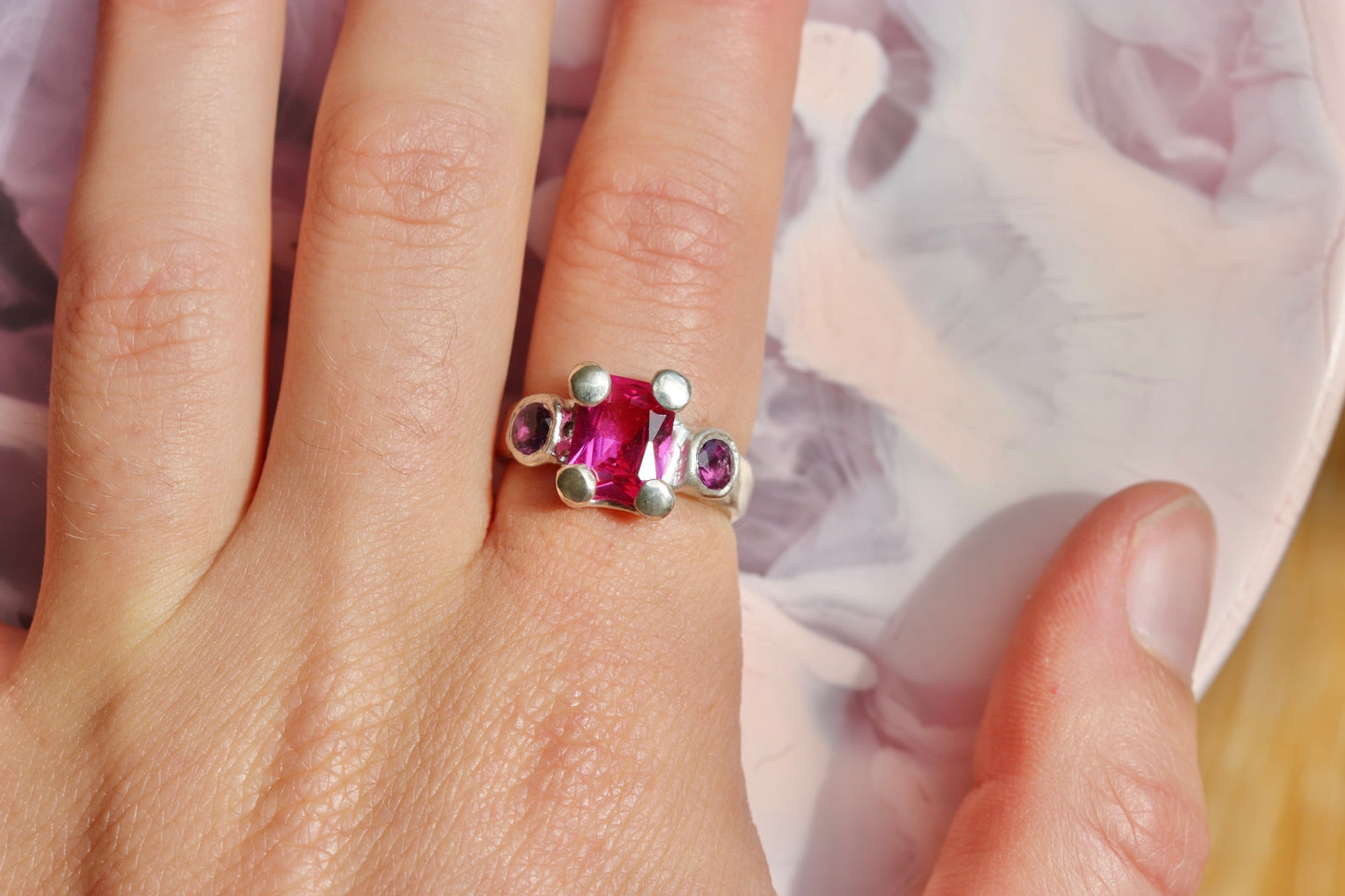 Raspberry Drop Ring