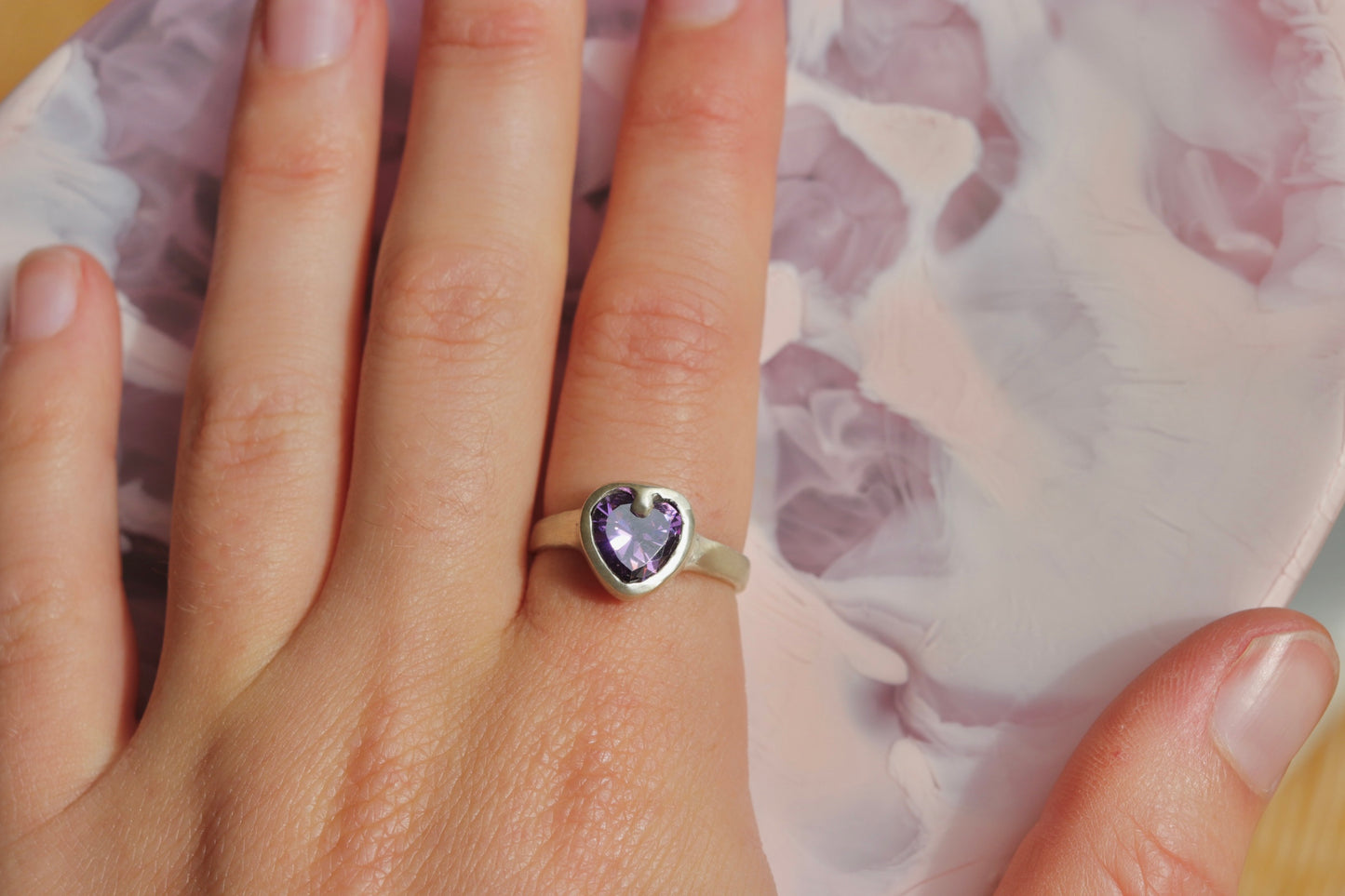 Purple Hearts Ring