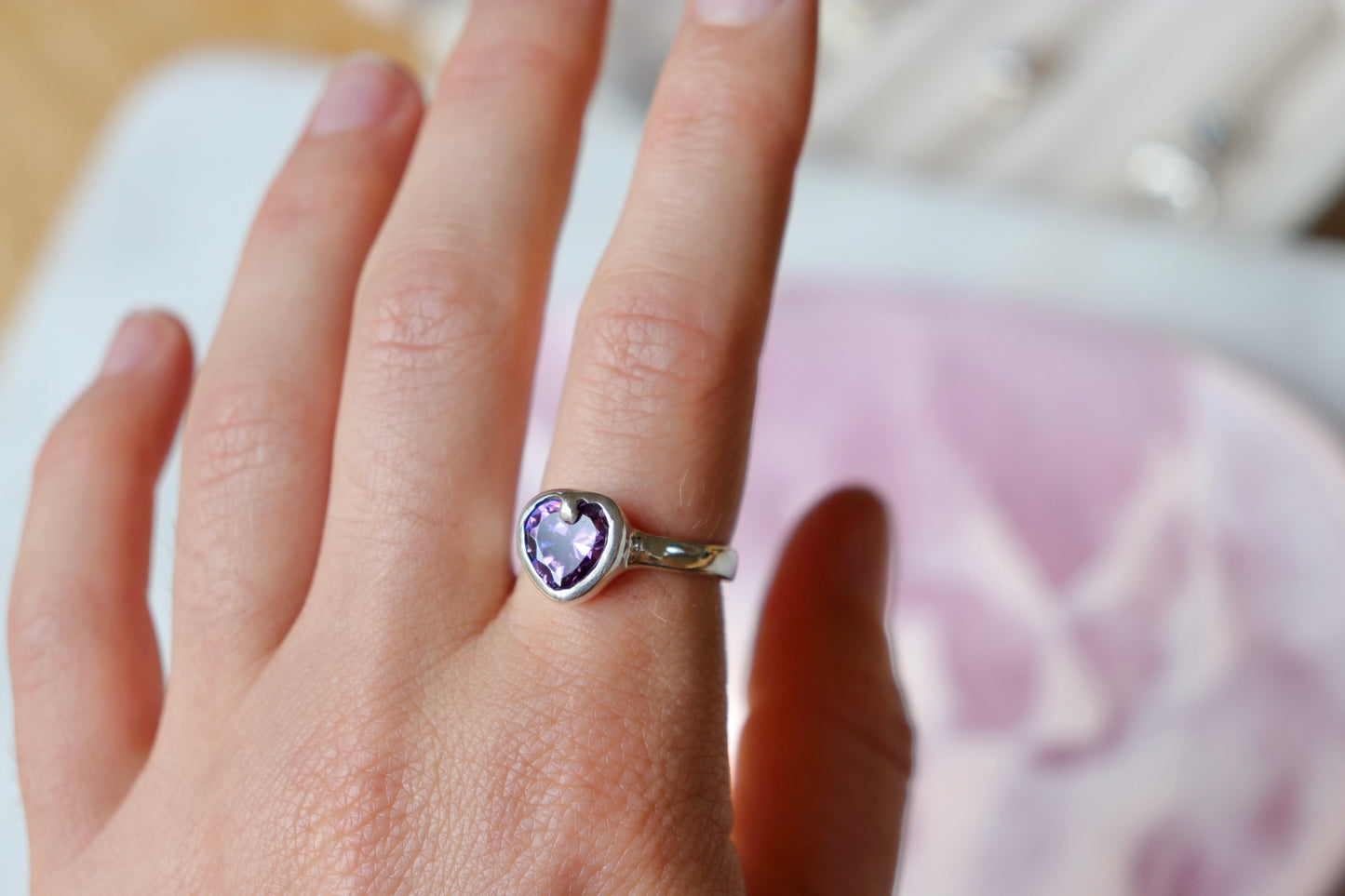 Purple Hearts Ring