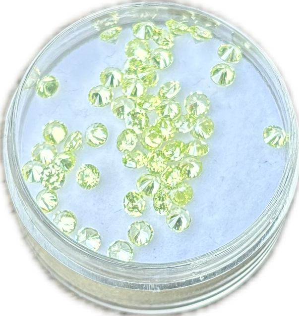 Apple Green Round Cut Lab Stones 2.5mm (pack of 10)