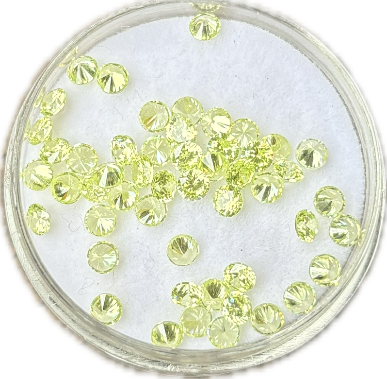 Apple Green Round Cut Lab Stones 2.5mm (pack of 10)