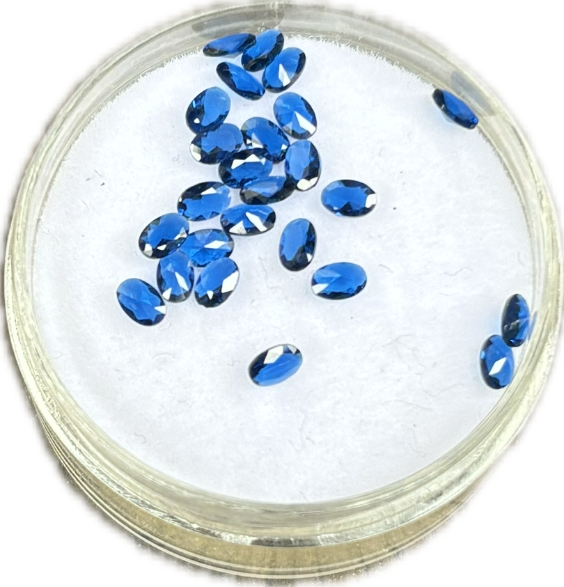 Deep Blue Lab Spinel Ovals (pack of 5)