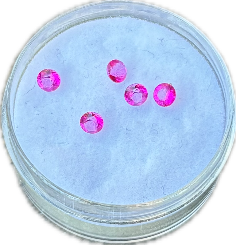 Natural Pink Topaz Rounds 3mm (pack of 2)