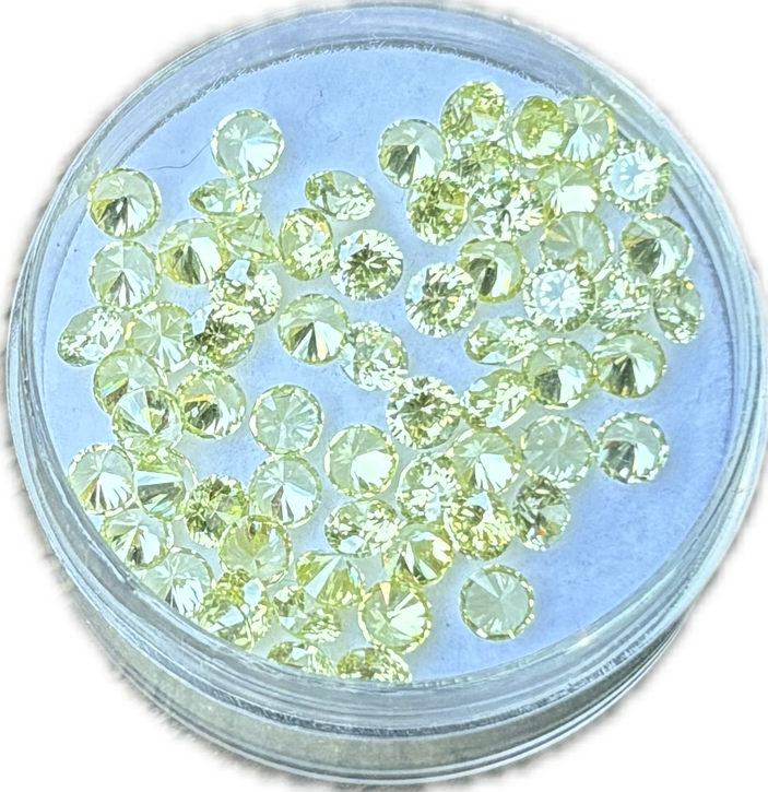 Peridot Round Cut Lab Stones 3mm (pack of 10)