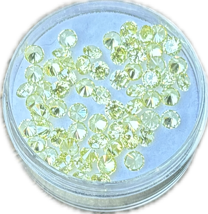 Peridot Round Cut Lab Stones 3mm (pack of 10)