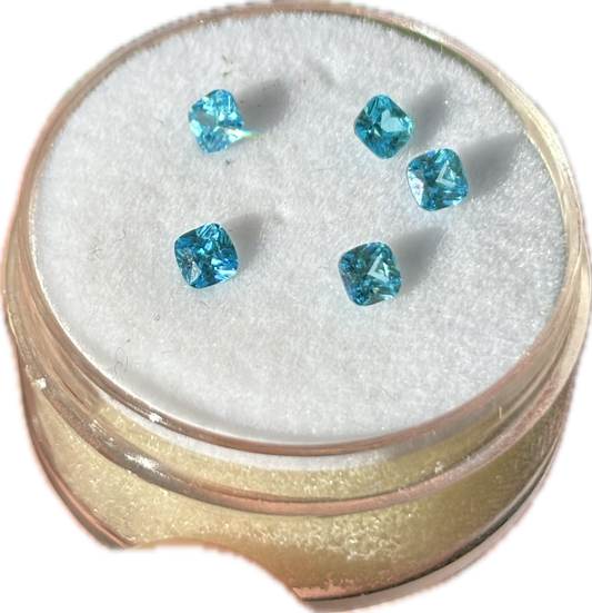 Blue Topaz Cushion Cut (pack of 5)