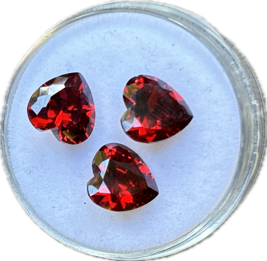 Large Ruby Red Hearts (pack of 3)