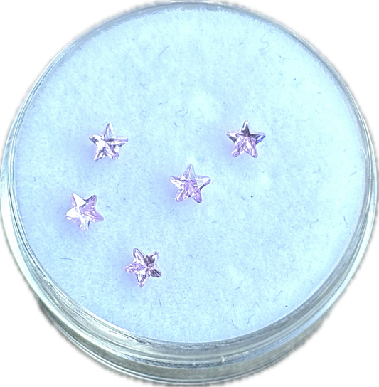 Twinkling Little Pink Stars (pack of 5)