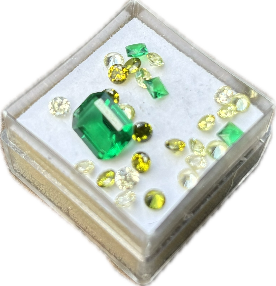 The Royal Emerald Parcel (all able to be cast in wax)