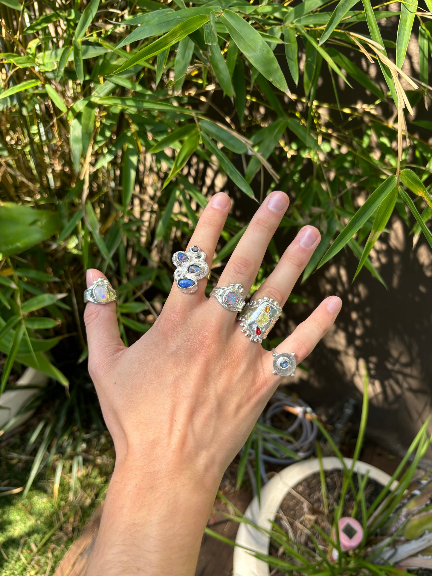 Opal Galore 'frog in the belly' Snake Ring